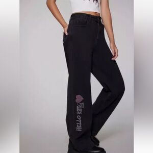 Forever 21 X Hello Kitty Black Jeans Size 25 With Rhinestones